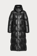 HICE_BLACK_Long leather coat from Sly&Co