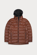 Quilted Leather SLY_CO-RYLEY-COGNACacket with insdie hoodie