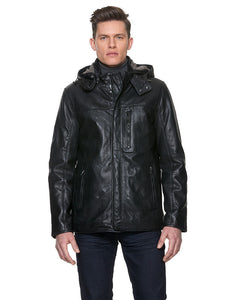 Men's Leather Jacket with Hood | HARRY | Sly & Co